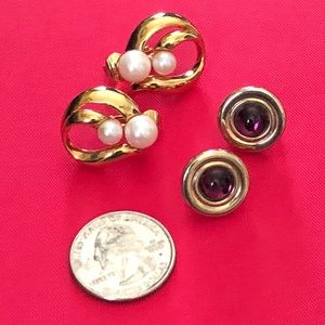 Monet clip on earrings